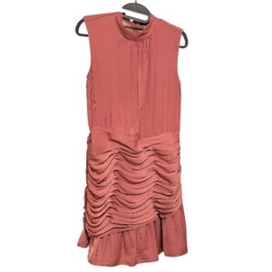 Fab'rik Mini Sleeveless Ruched High Neckline Dress Size Small